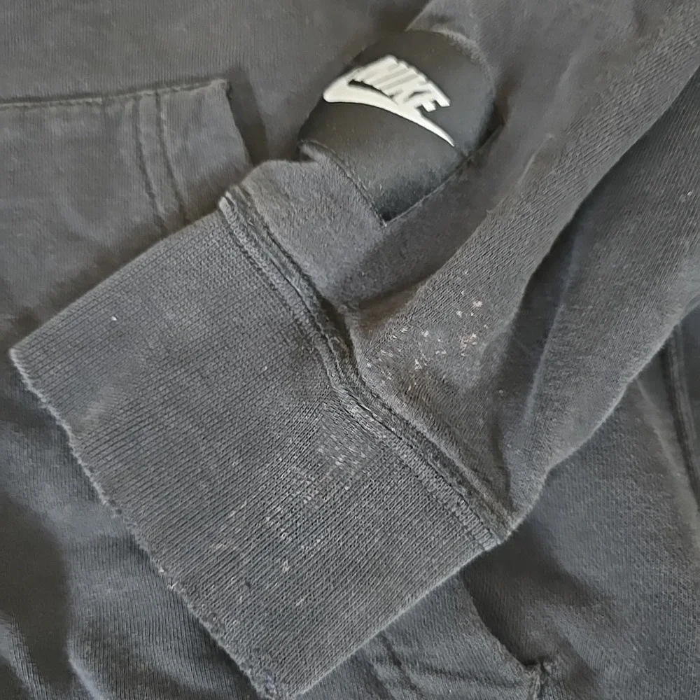 Nike Sweatshirt Mens Large Black Distressed Hooded Just Do It Activewear‎ Casual